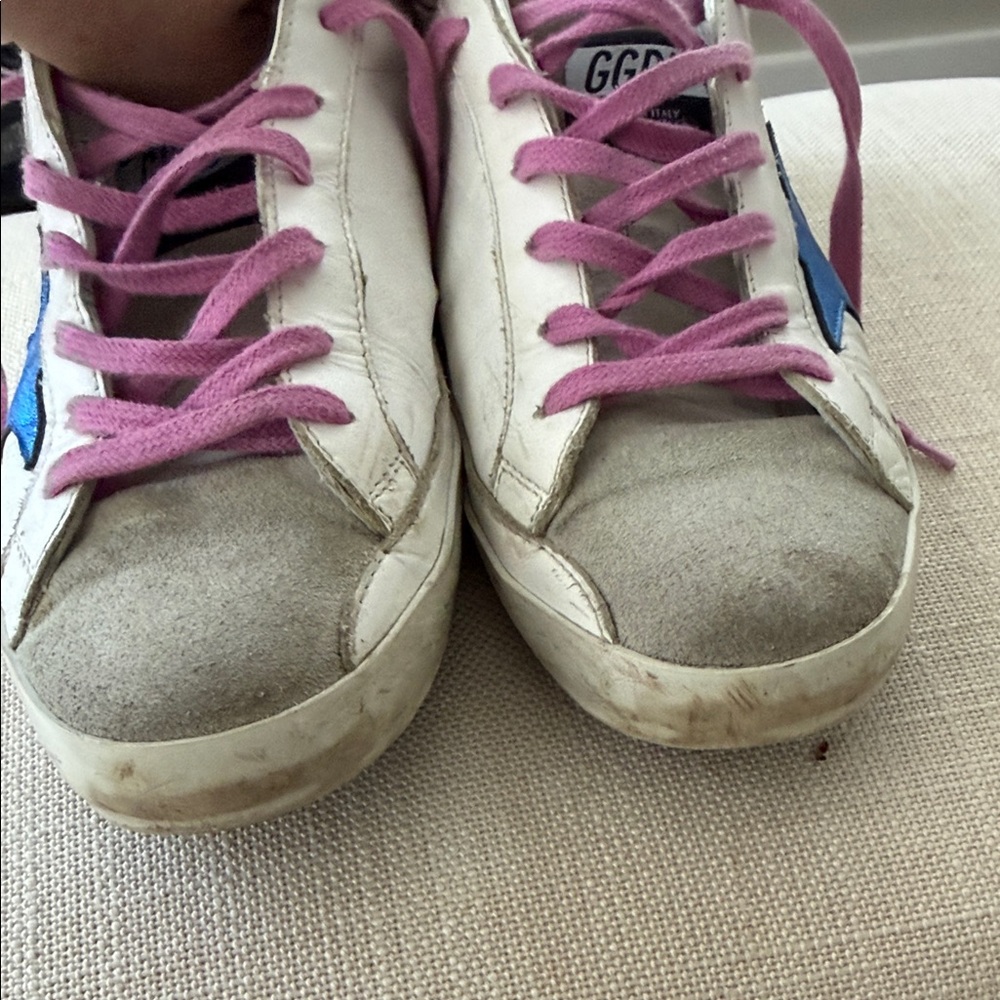 Golden Goose Sneakers with Blue Star - Picture 8 of 11
